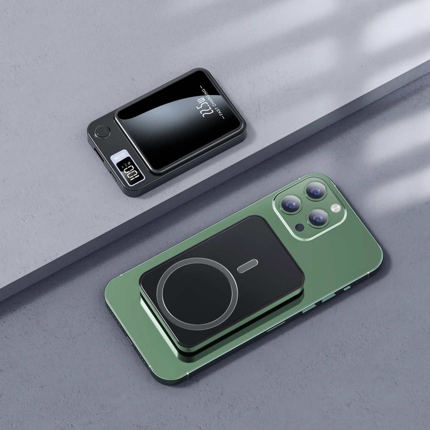 30000 MAh Magnetische Kabellose Powerbank, Superschnelles Aufladen, Tragbare Externe Akku-Powerbank Fr