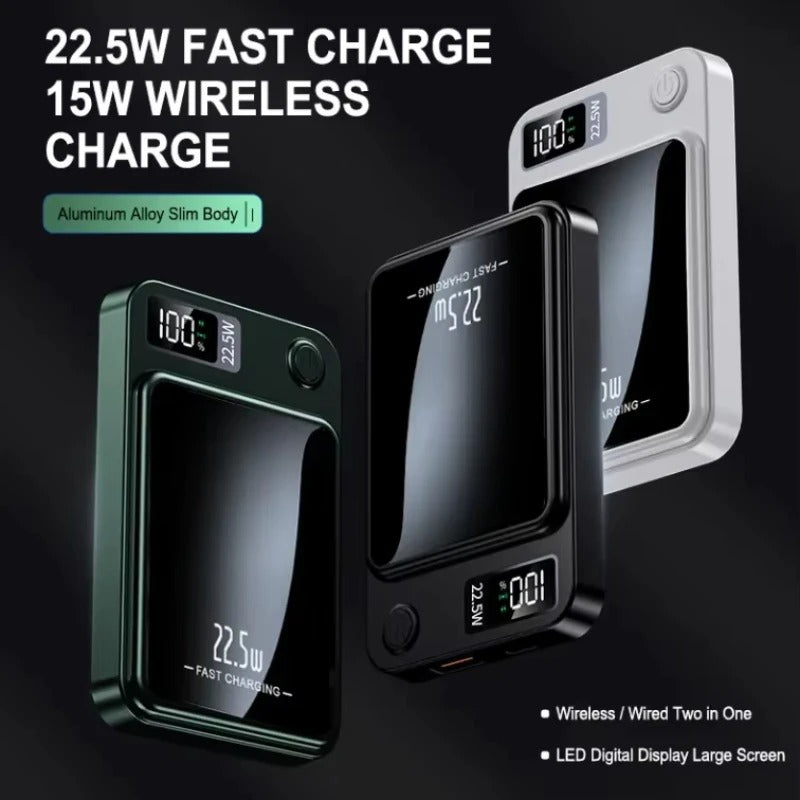 10thousand MAh Magnetische Kabellose Powerbank, Superschnelles Aufladen, Tragbare Externe Akku-Powerbank Fr