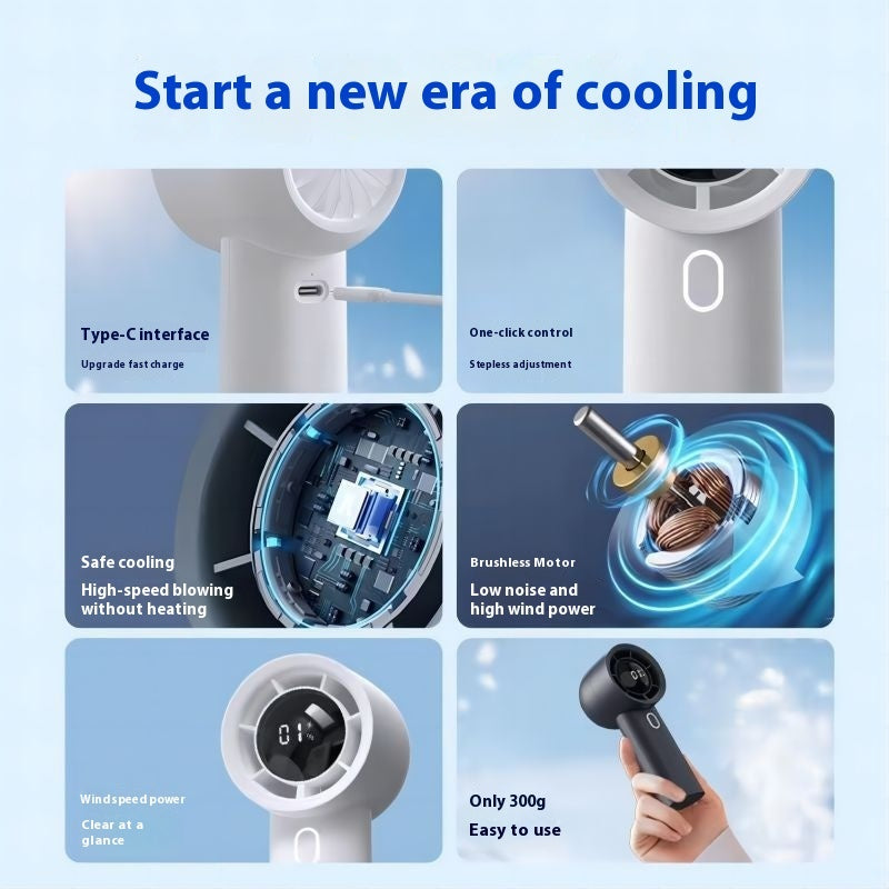 Usb Rechargeable Handheld Fan Ultra-long Life Battery